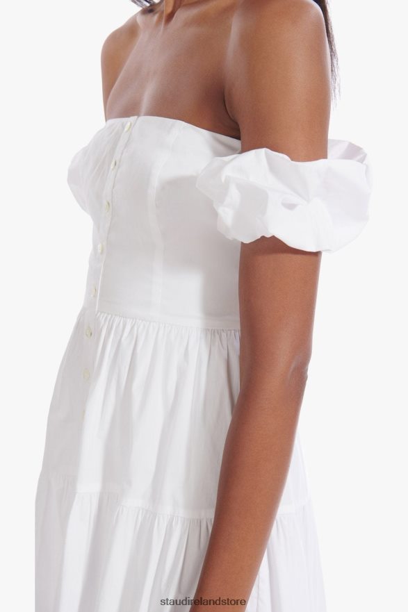 Women Clothing White STAUD ELIO DRESS H8RLPJ311