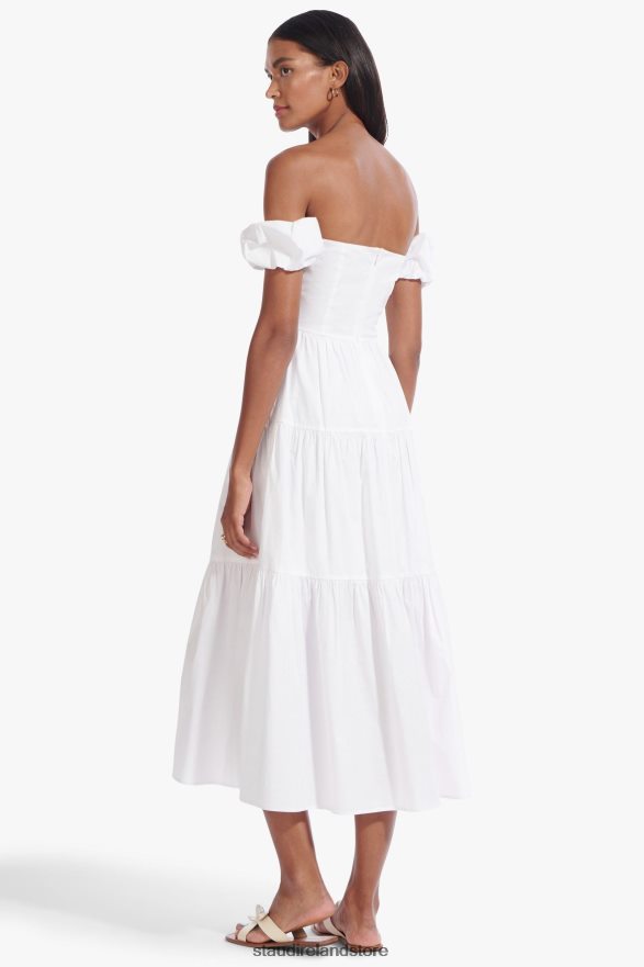 Women Clothing White STAUD ELIO DRESS H8RLPJ311