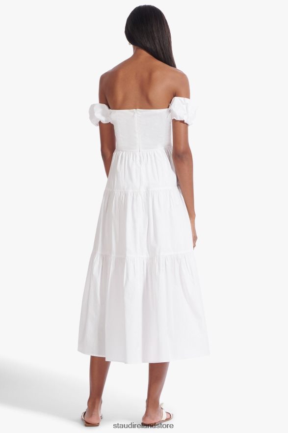 Women Clothing White STAUD ELIO DRESS H8RLPJ311