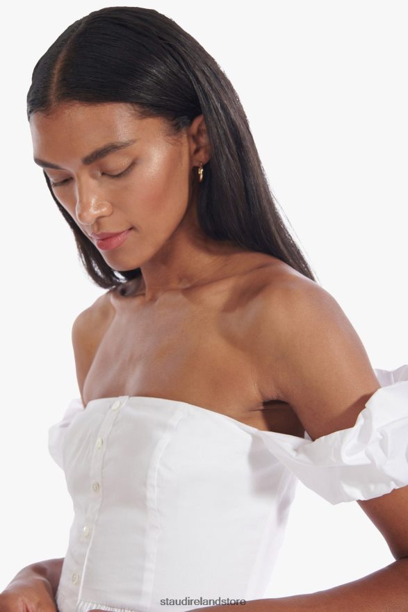 Women Clothing White STAUD ELIO DRESS H8RLPJ311