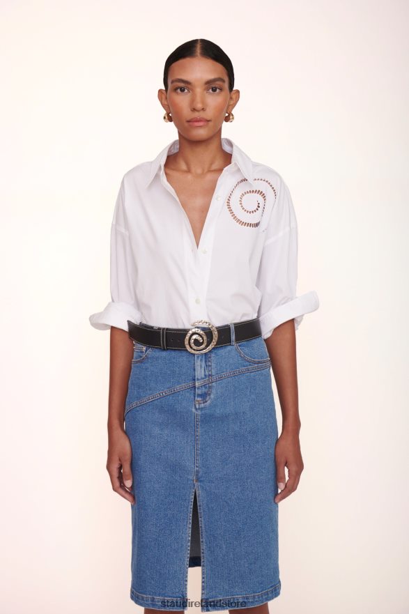 Women Clothing White STAUD EMERSYN OVERSIZED TOP H8RLPJ429