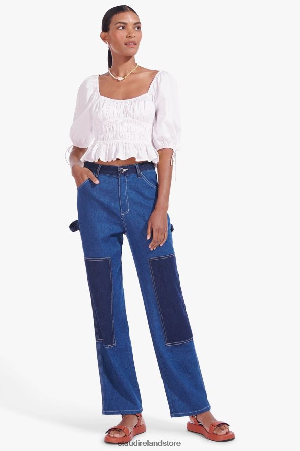 Women Clothing White STAUD FAYE TOP H8RLPJ460