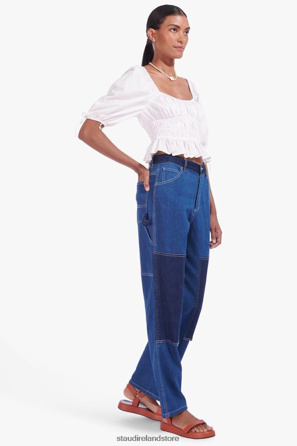 Women Clothing White STAUD FAYE TOP H8RLPJ460