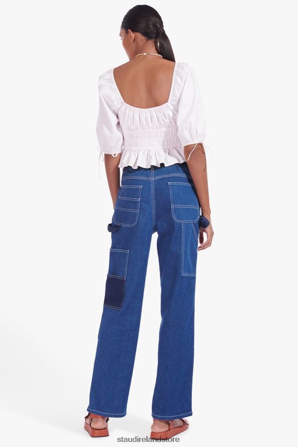 Women Clothing White STAUD FAYE TOP H8RLPJ460