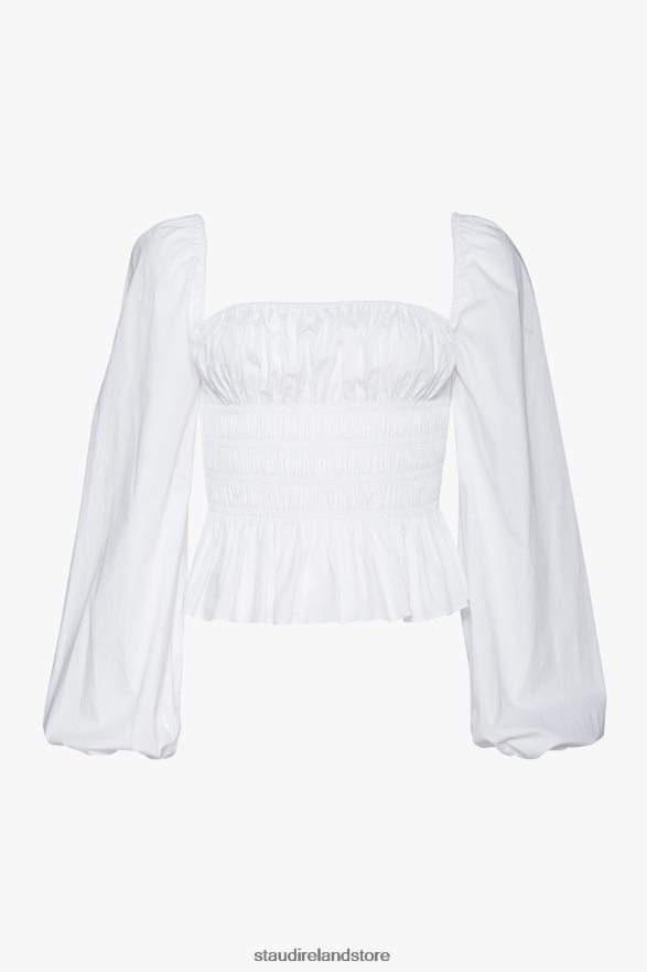 Women Clothing White STAUD FAYE TOP H8RLPJ460