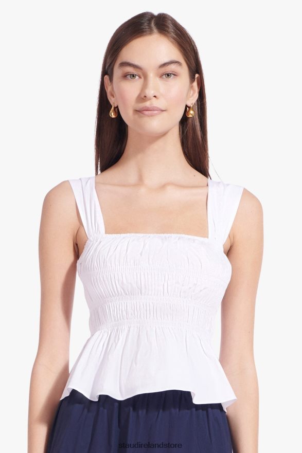 Women Clothing White STAUD IDA TOP H8RLPJ457