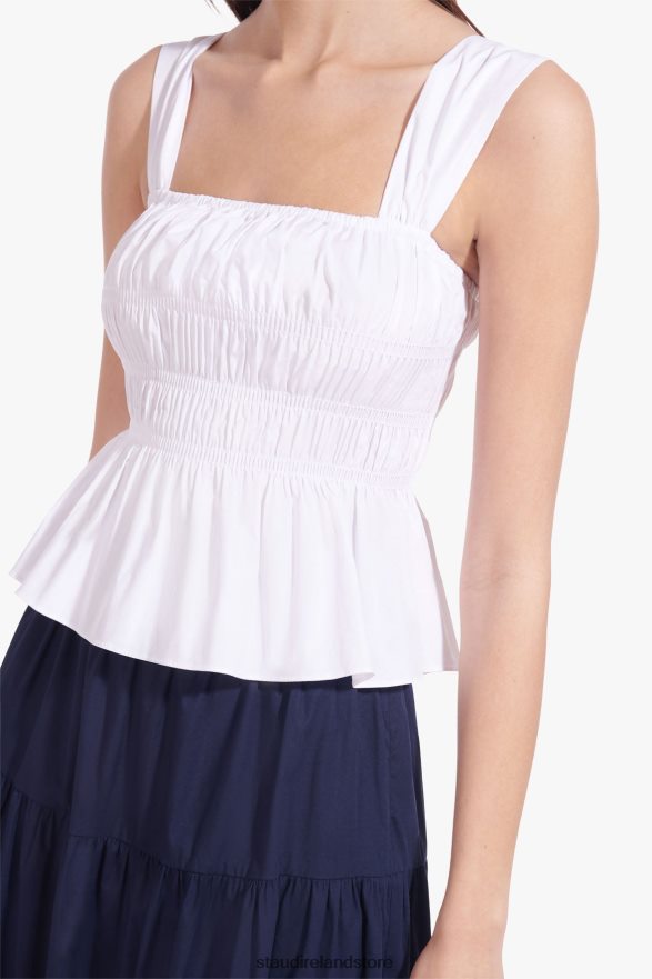 Women Clothing White STAUD IDA TOP H8RLPJ457
