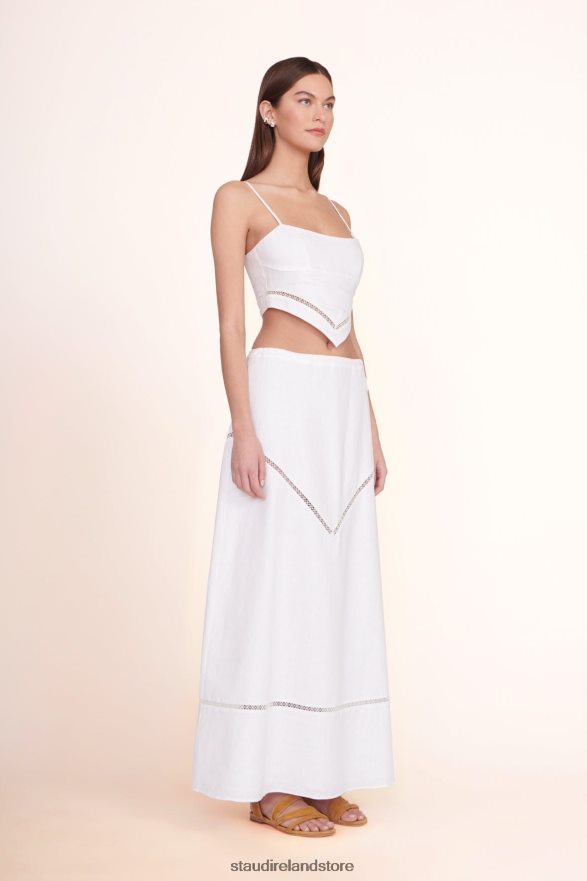 Women Clothing White STAUD KATHLEEN SKIRT H8RLPJ492
