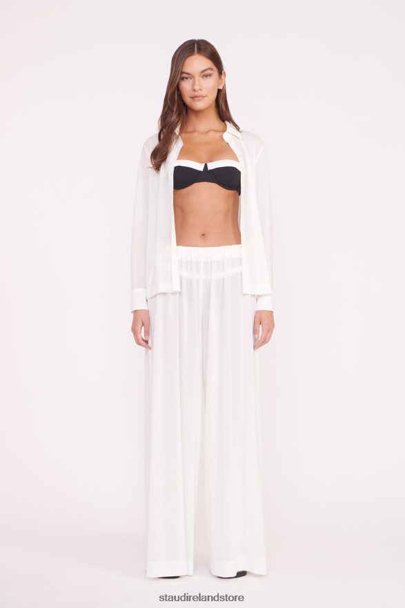 Women Clothing White STAUD MARZA COVERUP PANT H8RLPJ713