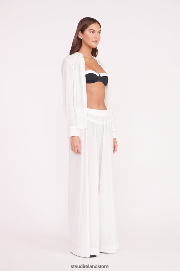 Women Clothing White STAUD MARZA COVERUP PANT H8RLPJ713