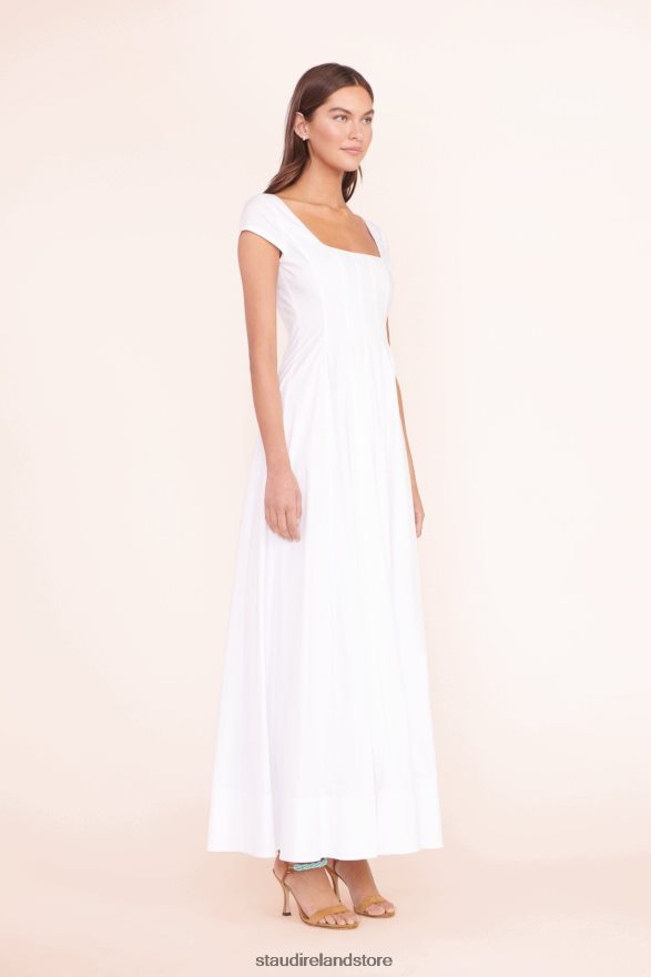 Women Clothing White STAUD MAXI SHORT SLEEVE WELLS DRESS H8RLPJ160