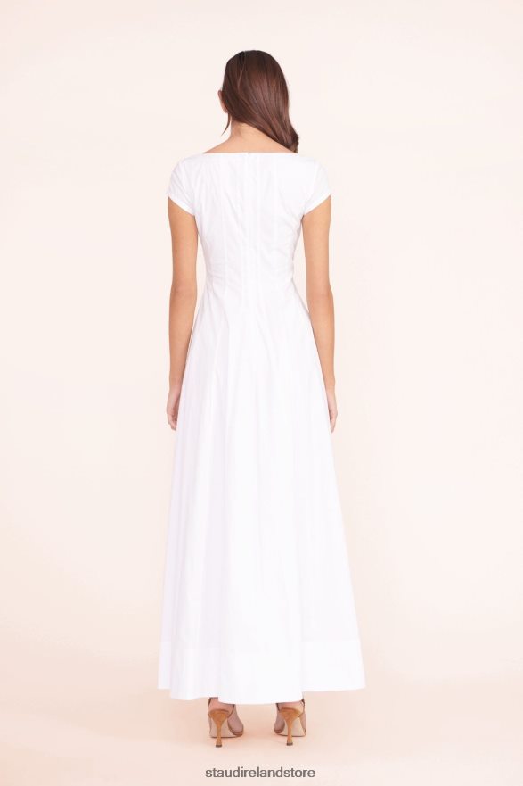 Women Clothing White STAUD MAXI SHORT SLEEVE WELLS DRESS H8RLPJ160