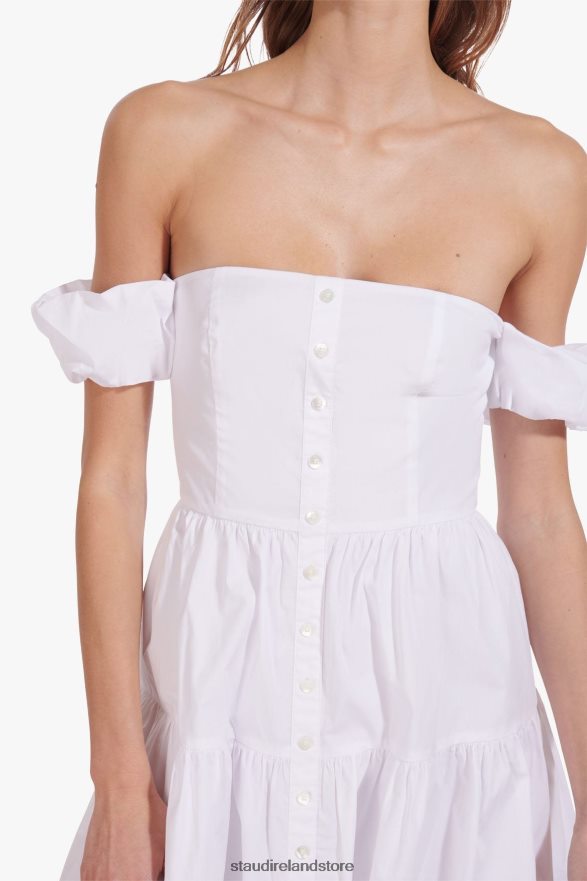 Women Clothing White STAUD MINI ELIO DRESS H8RLPJ310