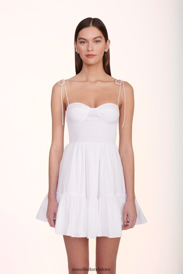 Women Clothing White STAUD MINI LANDRY DRESS H8RLPJ67