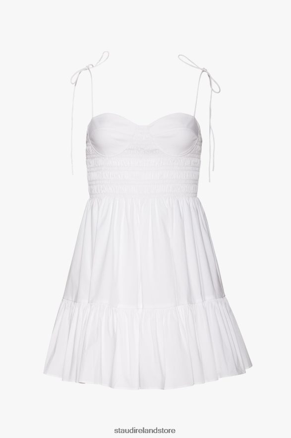 Women Clothing White STAUD MINI LANDRY DRESS H8RLPJ67
