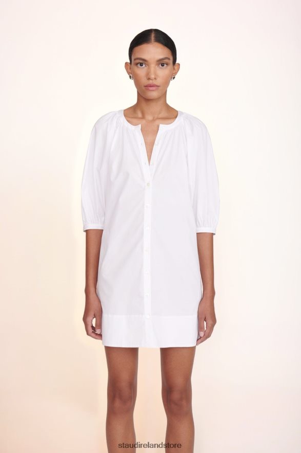 Women Clothing White STAUD MINI VINCENT DRESS H8RLPJ218