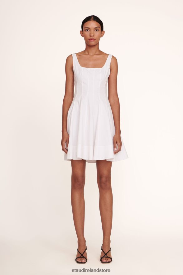 Women Clothing White STAUD MINI WELLS DRESS H8RLPJ93
