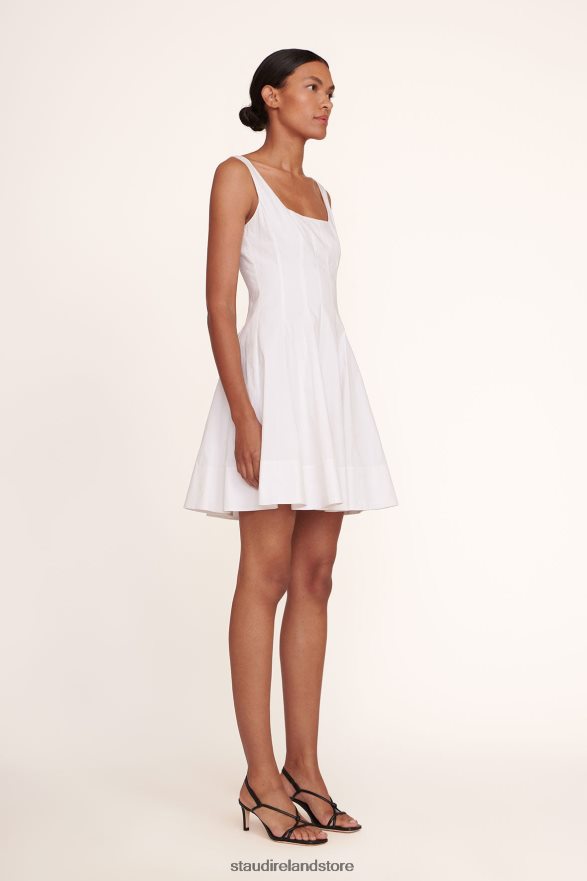 Women Clothing White STAUD MINI WELLS DRESS H8RLPJ93
