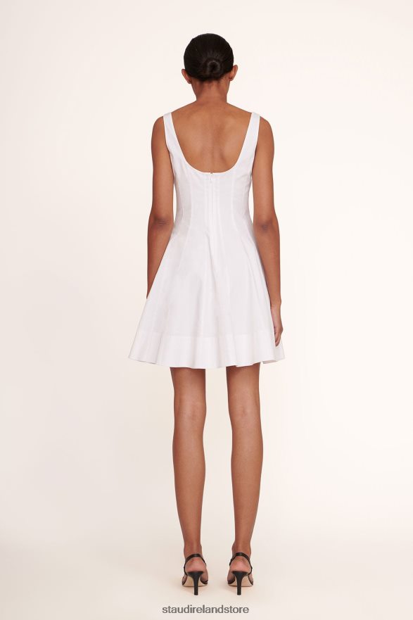 Women Clothing White STAUD MINI WELLS DRESS H8RLPJ93