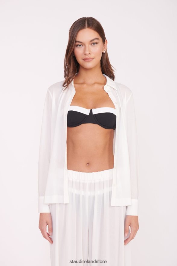 Women Clothing White STAUD MIRIAM COVERUP TOP H8RLPJ711