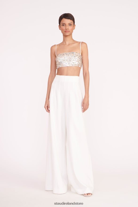 Women Clothing White STAUD MONIQUE TOP H8RLPJ367