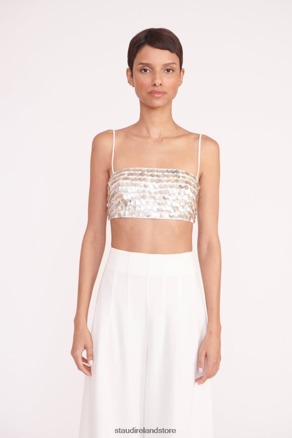 Women Clothing White STAUD MONIQUE TOP H8RLPJ367