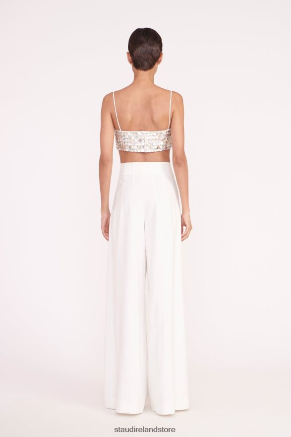 Women Clothing White STAUD MONIQUE TOP H8RLPJ367
