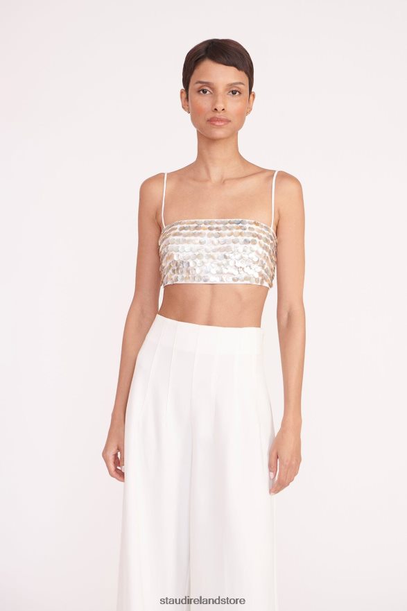 Women Clothing White STAUD MONIQUE TOP H8RLPJ367
