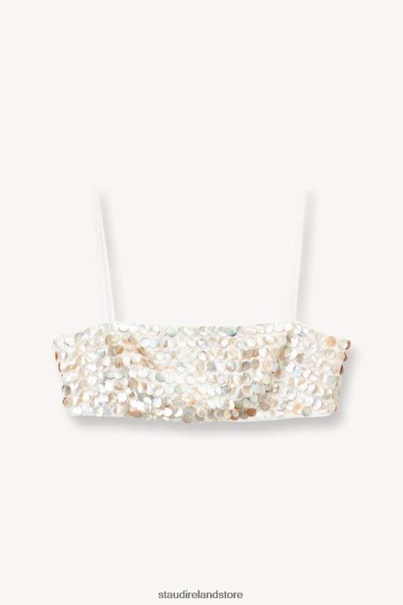 Women Clothing White STAUD MONIQUE TOP H8RLPJ367