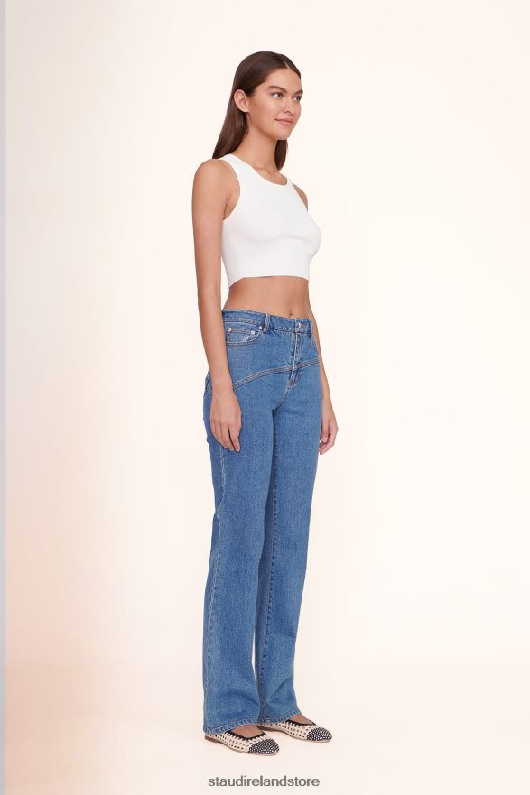 Women Clothing White STAUD NOOR TOP H8RLPJ370