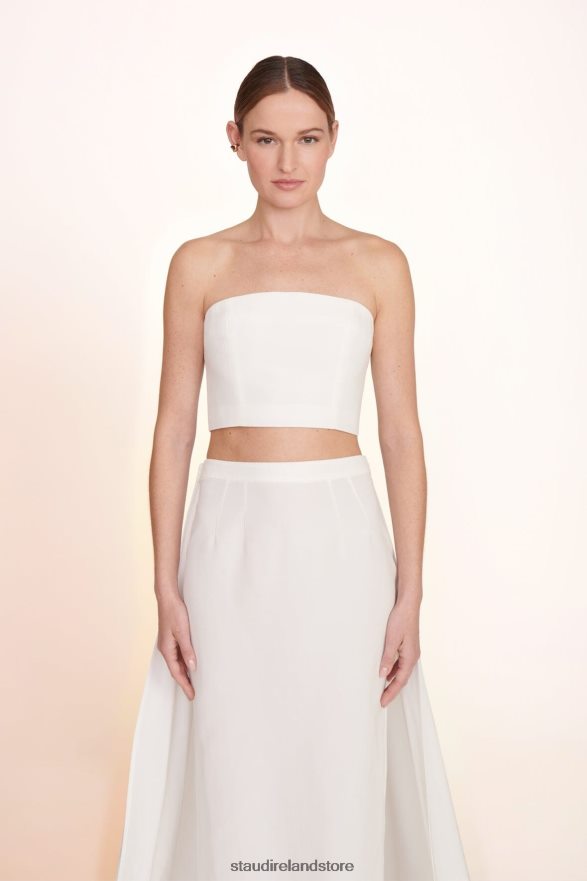 Women Clothing White STAUD NYLA TOP H8RLPJ372