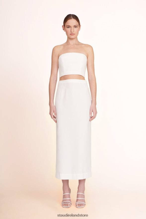 Women Clothing White STAUD NYLA TOP H8RLPJ372