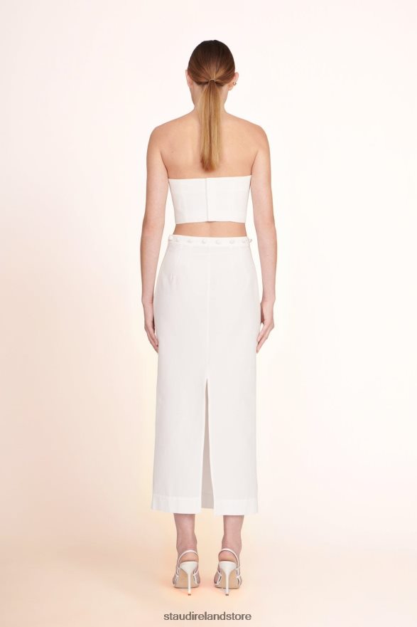 Women Clothing White STAUD NYLA TOP H8RLPJ372