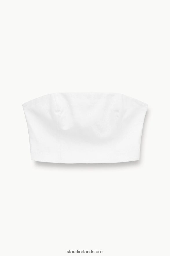 Women Clothing White STAUD NYLA TOP H8RLPJ372