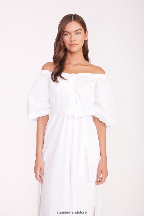 Women Clothing White STAUD REESE DRESS H8RLPJ110