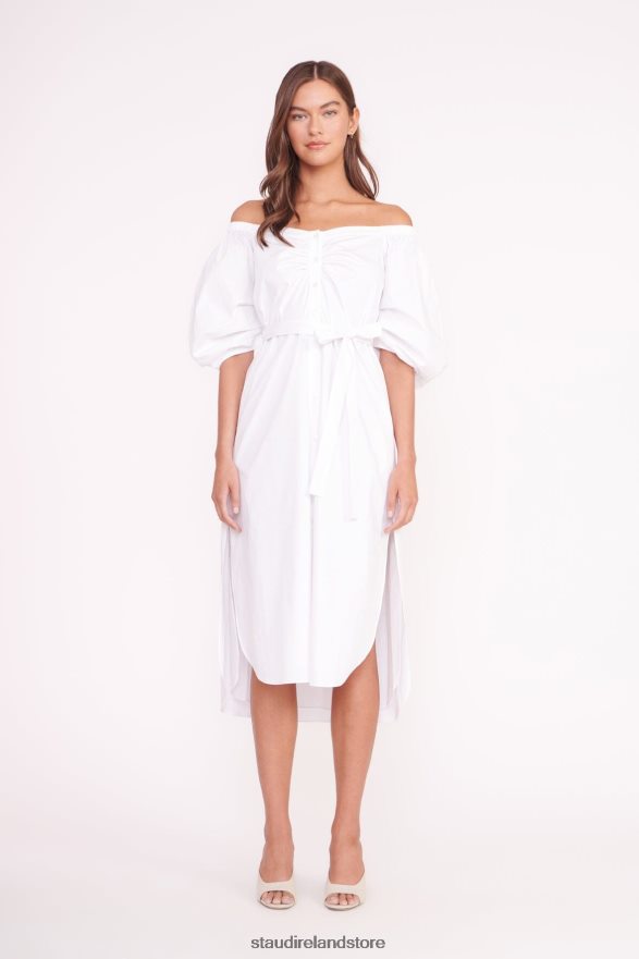 Women Clothing White STAUD REESE DRESS H8RLPJ110