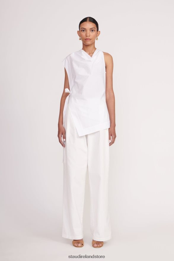 Women Clothing White STAUD SAWYER TOP H8RLPJ353