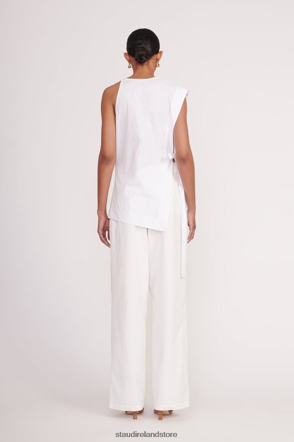 Women Clothing White STAUD SAWYER TOP H8RLPJ353
