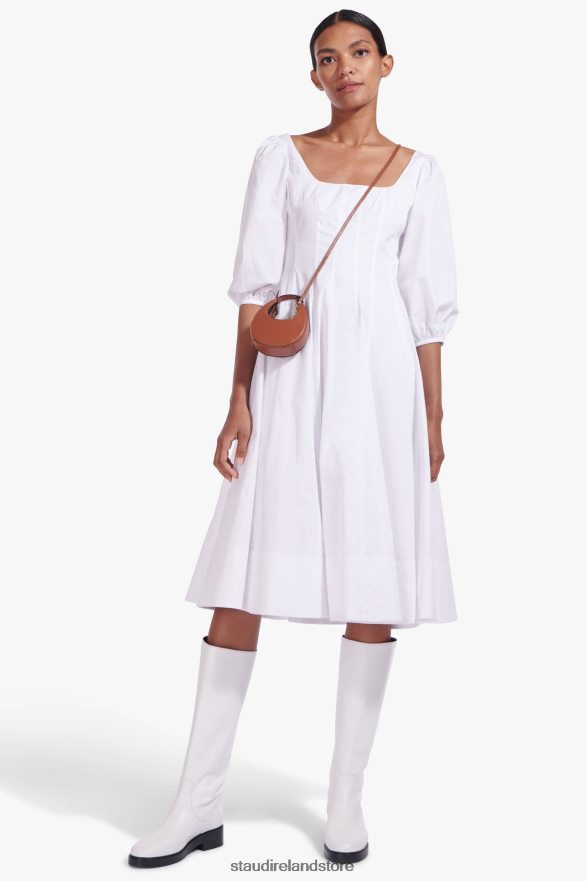 Women Clothing White STAUD SWELLS DRESS H8RLPJ315