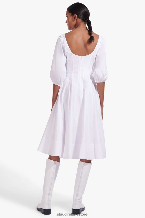 Women Clothing White STAUD SWELLS DRESS H8RLPJ315