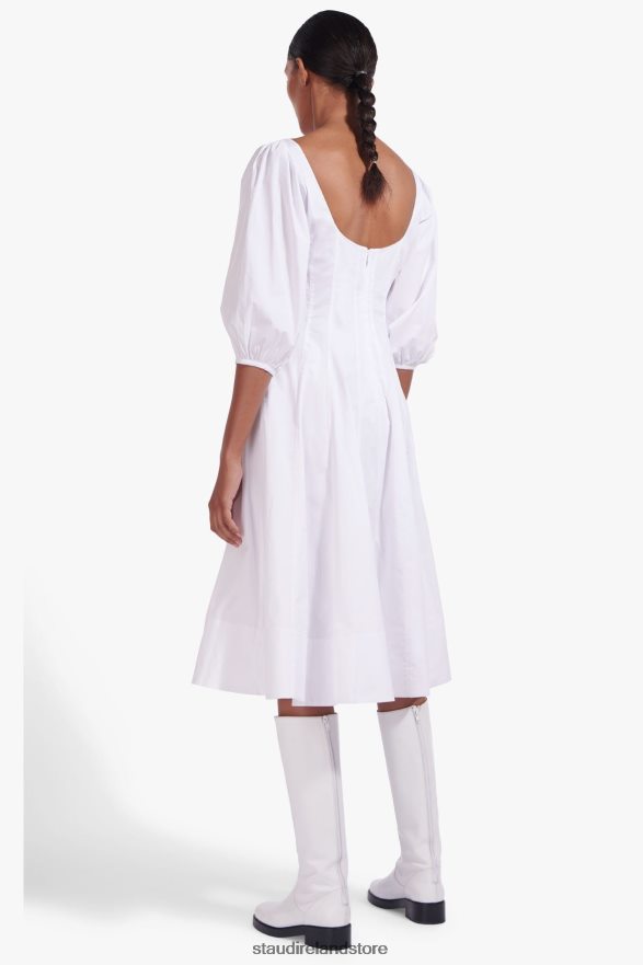Women Clothing White STAUD SWELLS DRESS H8RLPJ315