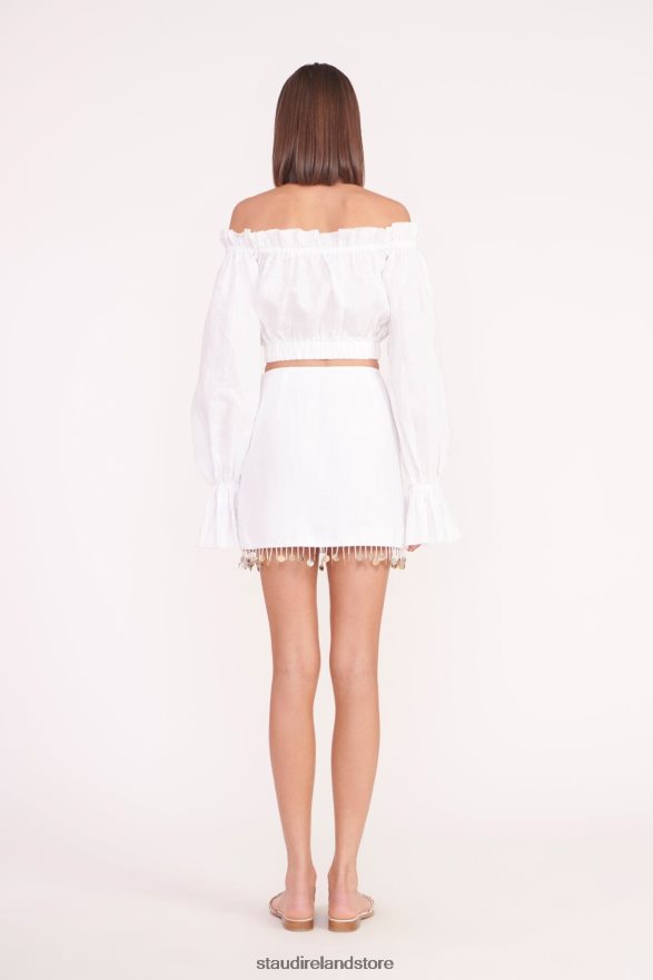 Women Clothing White STAUD TRISTAN TOP H8RLPJ339