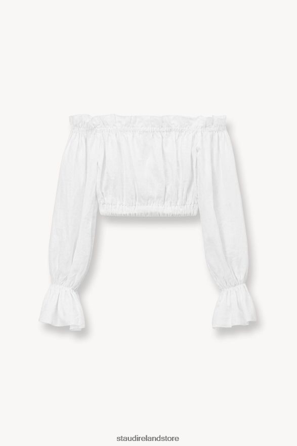 Women Clothing White STAUD TRISTAN TOP H8RLPJ339