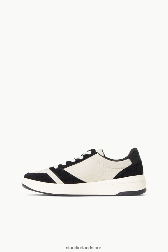 Women Shoes Black Cream STAUD + KEDS THE COURT SNEAKER H8RLPJ861