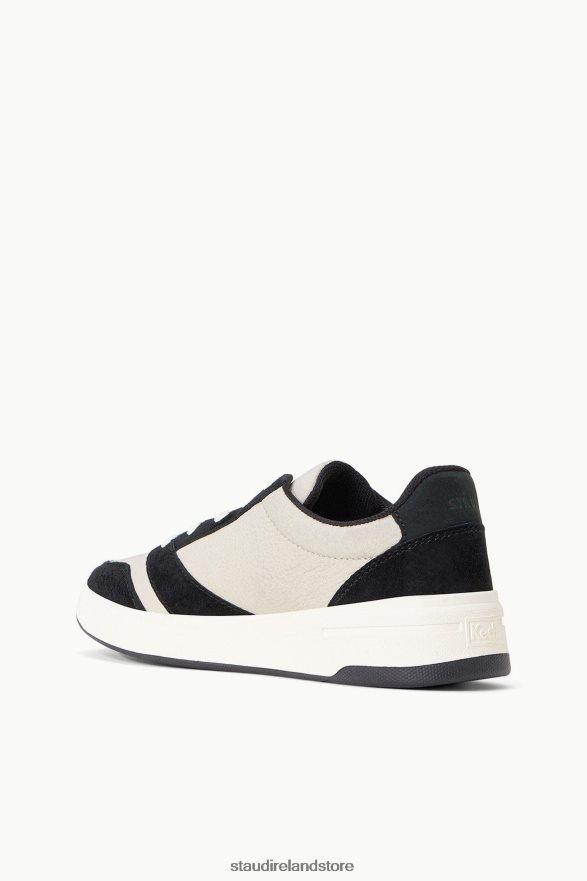 Women Shoes Black Cream STAUD + KEDS THE COURT SNEAKER H8RLPJ861