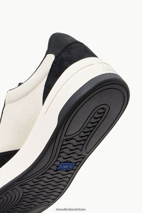 Women Shoes Black Cream STAUD + KEDS THE COURT SNEAKER H8RLPJ861