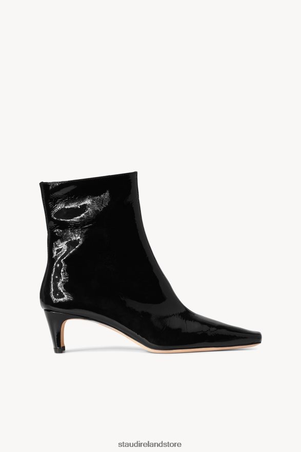 Women Shoes Black Patent STAUD WALLY ANKLE BOOT H8RLPJ979