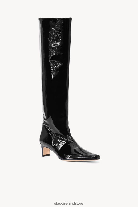 Women Shoes Black Patent STAUD WALLY BOOT H8RLPJ965
