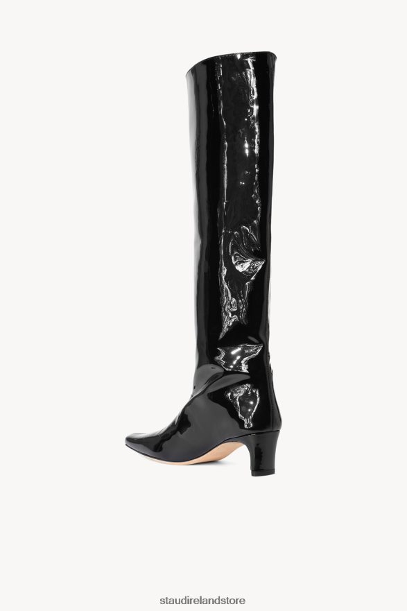 Women Shoes Black Patent STAUD WALLY BOOT H8RLPJ965