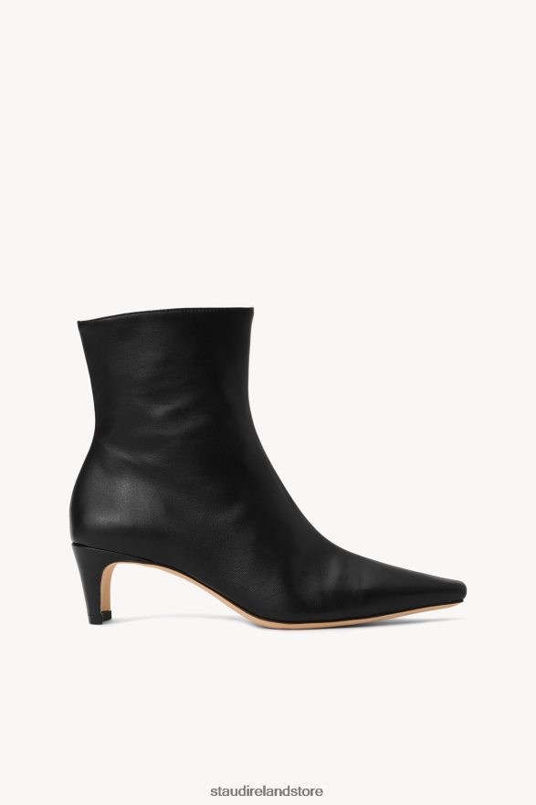 Women Shoes Black Patent STAUD WALLY SPLIT ANKLE BOOT H8RLPJ997